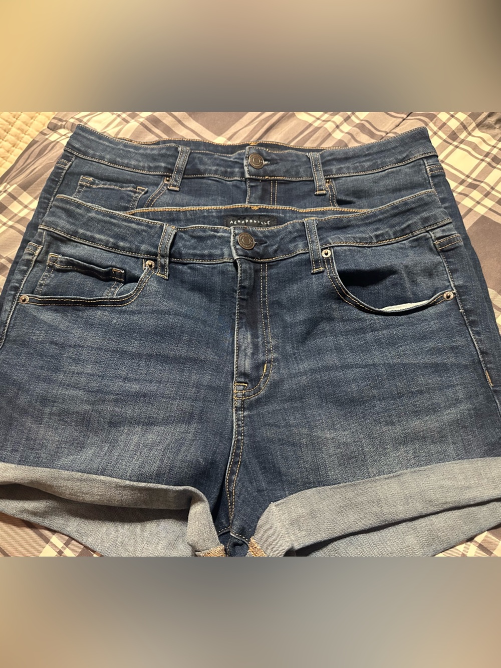Aeropostale high rise denim short 2 pairs